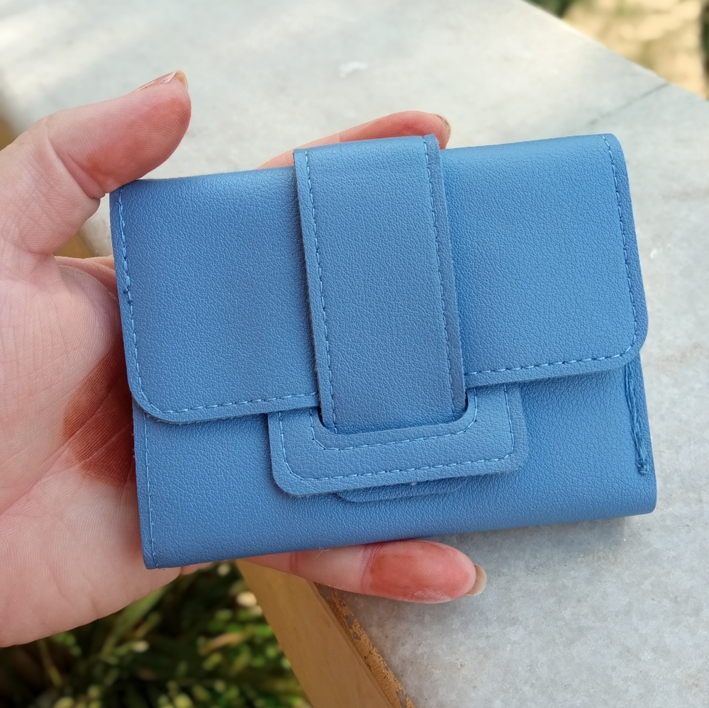 Elegant Boho Blue Fold Wallet - Picture 14 of 14